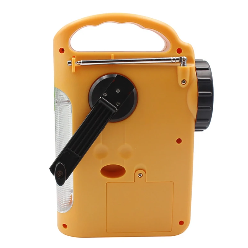 Солнечный радиоприемник AM/FM 1000 мАч ручной аварийный с 13 светодиодными фонариками