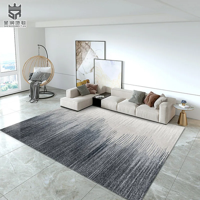 

Crystal Velvet Living Room Carpet Modern Ins Style Nordic Printed Carpet Floor Mats Villa Living Room Coffee Table Carpet