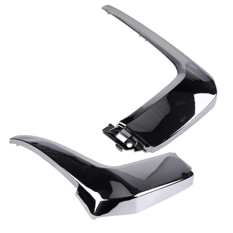 Хромированная накладка на передний бампер декоративные полосы для Mitsubishi Outlander 2016