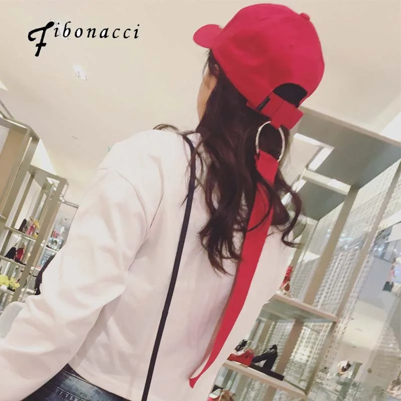 

Fibonacci Red Baseball Caps Women Fashion Men's Visor New Long Streamer Street Tide Hat Black Casual Couple Hip Hop Hat
