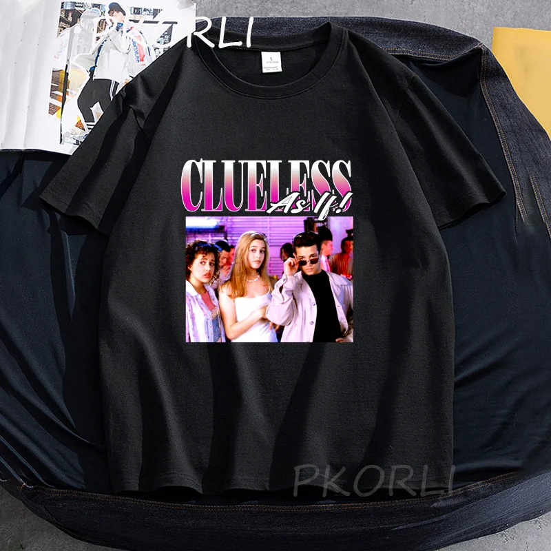 

Clueless T-shirt Men 90s Retore Movie Oversized T Shirt Women Summer Cotton Streetwear Tshirt Fashion Men's Clothes Tops