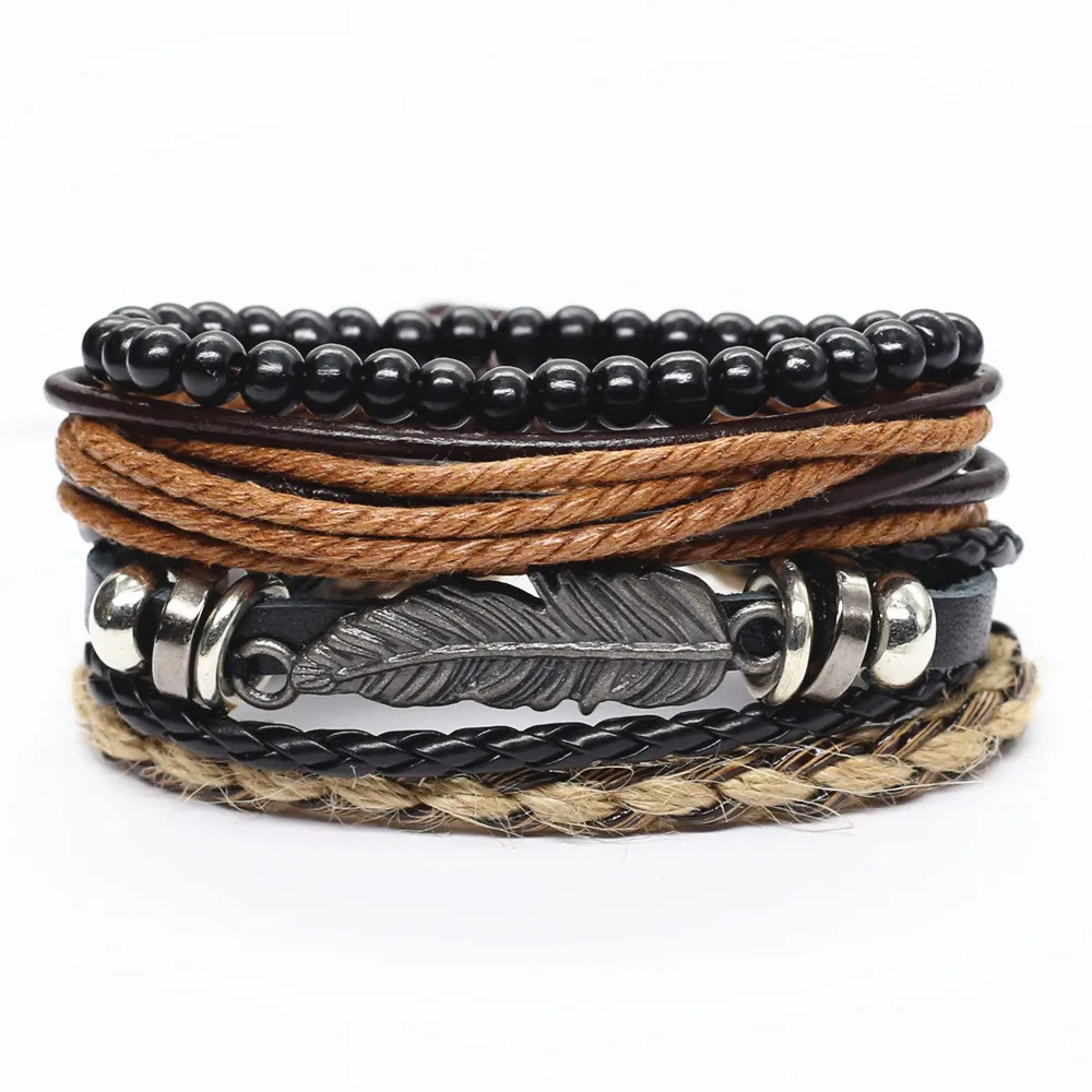 Новое поступление 4 шт./компл. перо череп крест крючок Очаровательные Деревянные