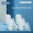 Датчик открытия окон и дверей Aqara Zigbee, беспроводной мини-датчик MCCGQ11LM, работает с приложением Mi Home для умного дома Xiaomi