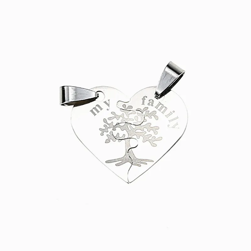 Простые подвески в форме сердца из нержавеющей стали высокополированная