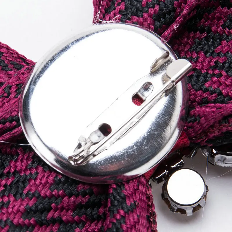 Винтажная ткань Хаундстут лук нагрудный знак брошь галстук лента броши