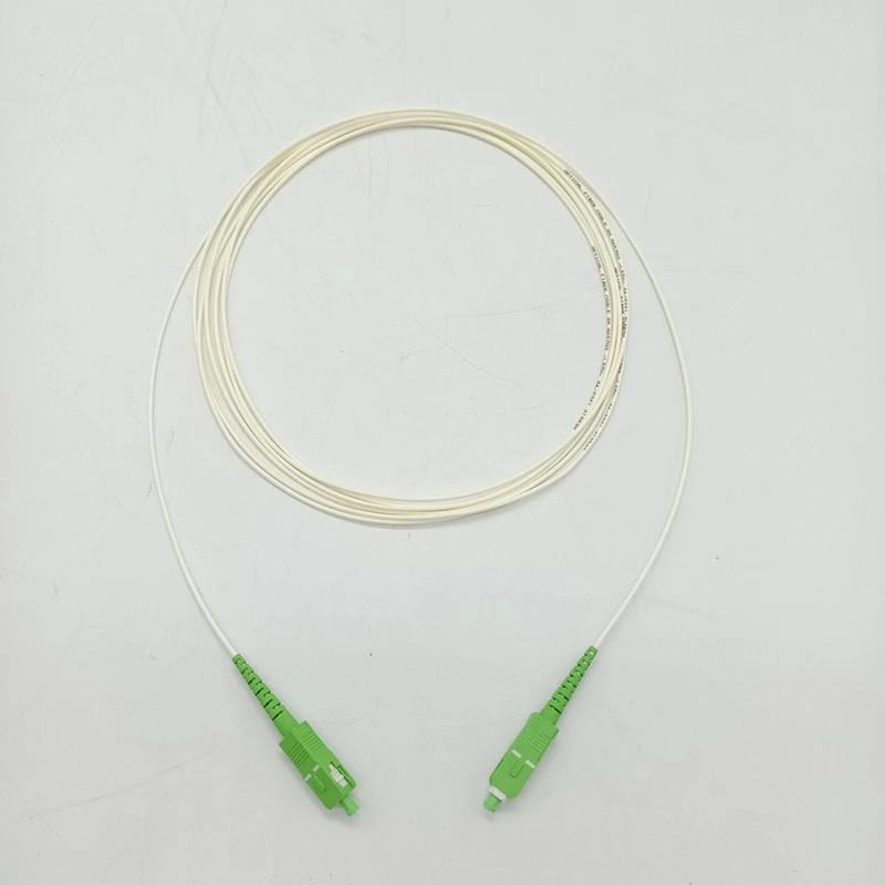 100PCS SC/APC-SC/APC 3.5 Meter SM G657A2 SX Core 1.6mm Diameter White LSZH Jacket Fiber Optic Patch Cord