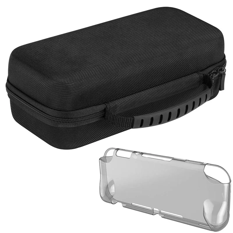 Bag with TPU Shell Чехол для nintendo Switch Lite с усиленной плотной большой сумкой портативный жесткий чехол для nintendo Switch Mini консольные аксессуары защита - Цвет: Bag with TPU Shell