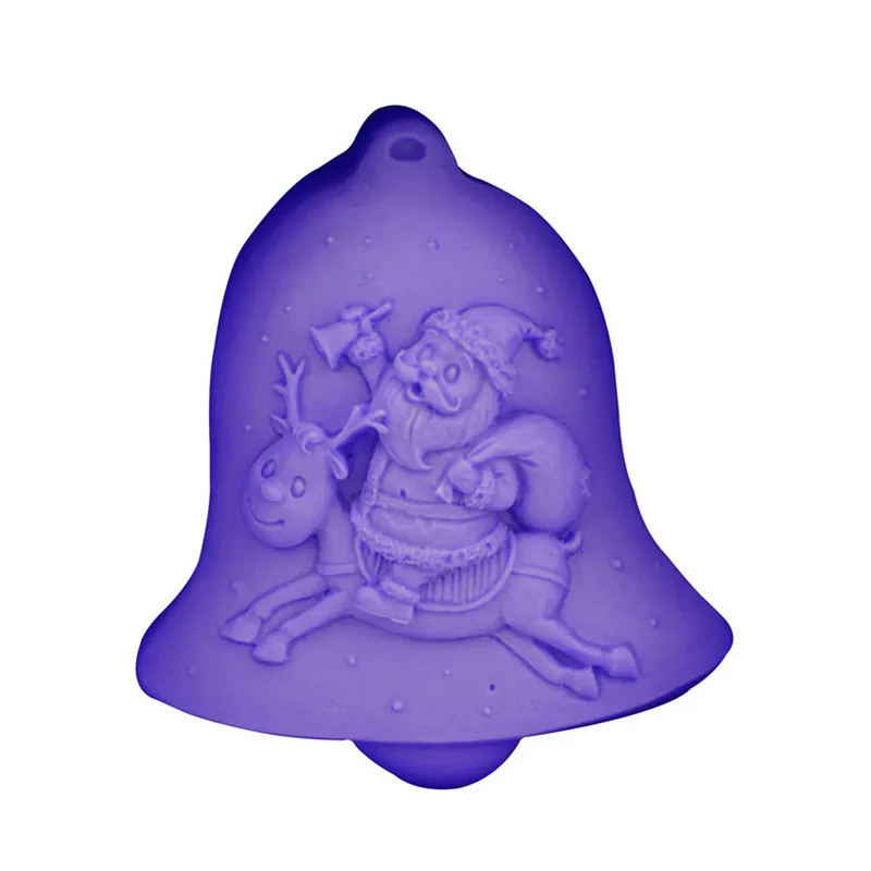 Силиконовая форма в виде колокольчика оленя Санта Клауса шоколада искусственные