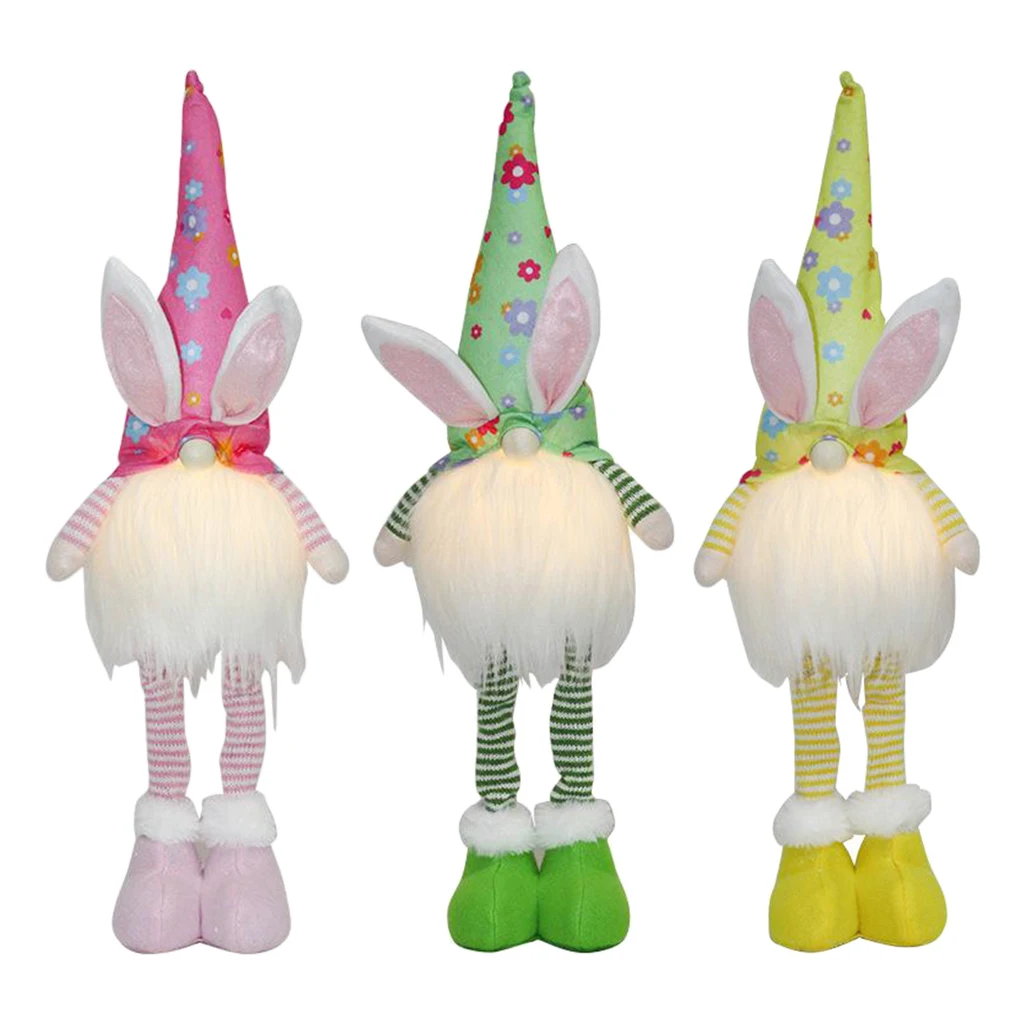 

Пасхальные украшения, счастливый Пасхальный кролик Tomte Gnome со светом, декор на День святого Валентина для распространения традиционного дух...