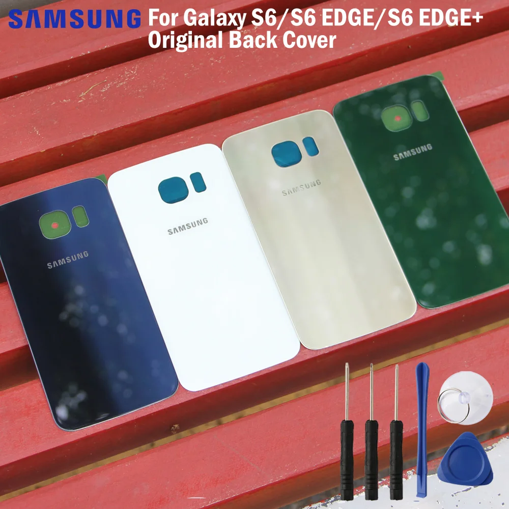 Оригинальная задняя крышка аккумулятора SAMSUNG GALAXY S6 G920 Edge G9250 + Plus G9280 Задняя стеклянная крышка|Бамперы| |