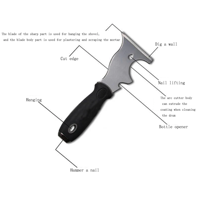 Скребок для шпаклевки красок из нержавеющей стали 7 в 1 9 инструмент шпалка