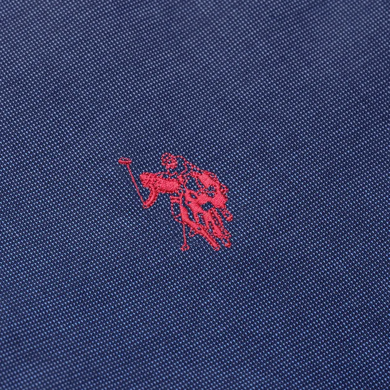 США Классическая хлопковая мужская рубашка Поло Assn с длинным рукавом модная