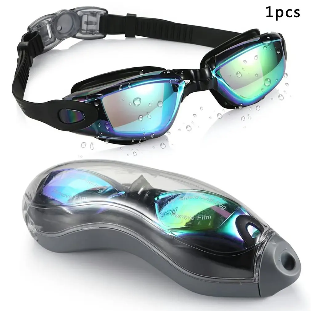 

Swimming Goggles Anti-Fog Anti-Leakage UV Protector Soft Silicone Nose Bridge Prescription Swim Glasses For Adult Men Women Kids