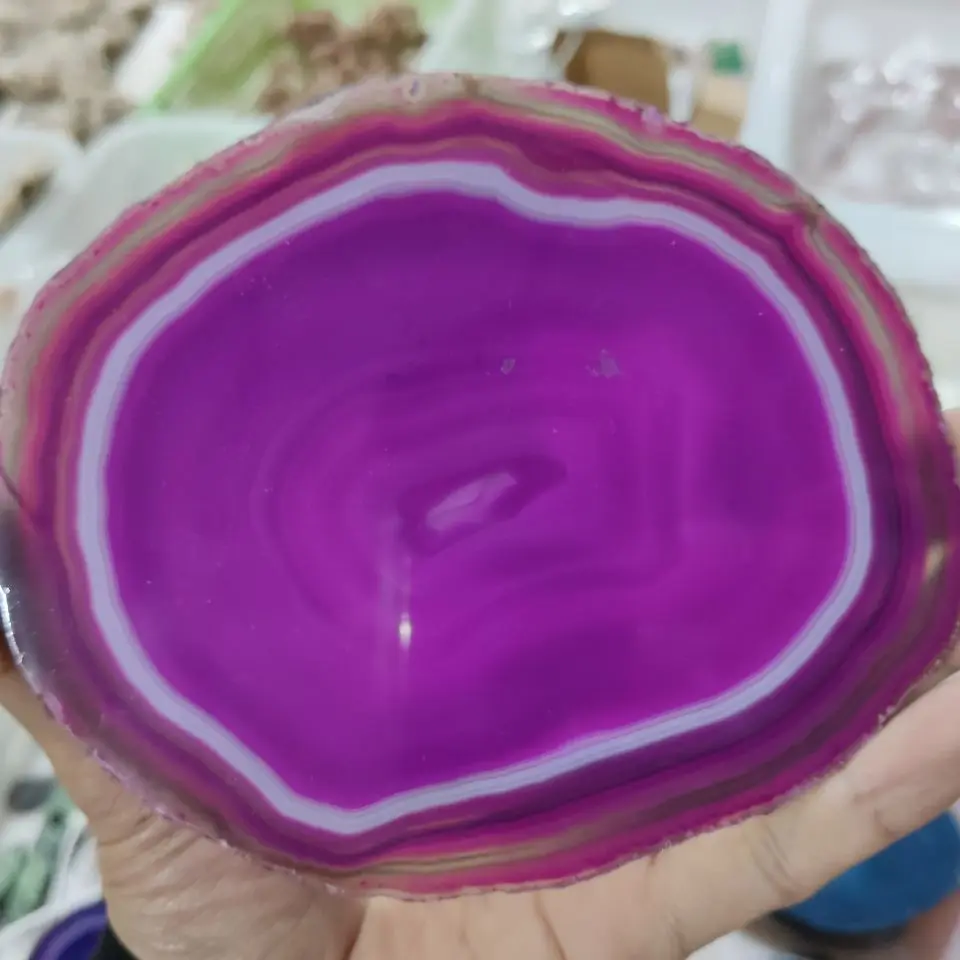 

1 шт., ломтики натурального кварца и красного агата, 12-14 см