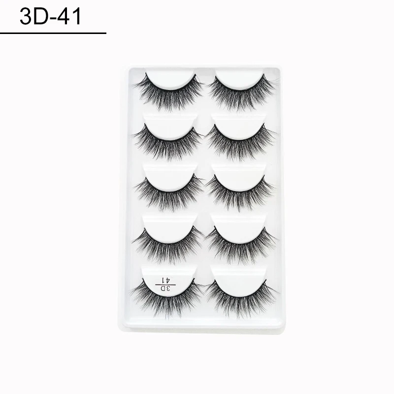 5 пар/кор. Толстые Накладные ресницы натуральные накладные Объемные