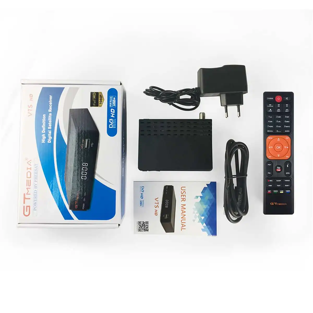 

GTMedia V7S Full HD Satellite Receiver DVB-S2 TV Decoder+USB WIFI Upgrade Freesat V7 tv Receptor Sat TV Box no APP included