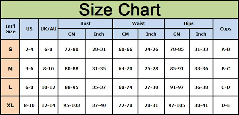 

Womens Sexy Bathing Suit Beachwear Padded Push-up Bikini Set Plus Size Swimwear