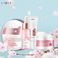 4pcs face skin care set cherry blossom essence moisturizing collagen eye cream face serum facial mud mask beauty makeup set