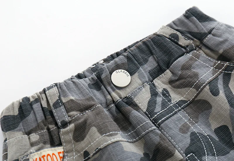 Летние камуфляжные штаны для мальчиков повседневные брюки армейского зеленого