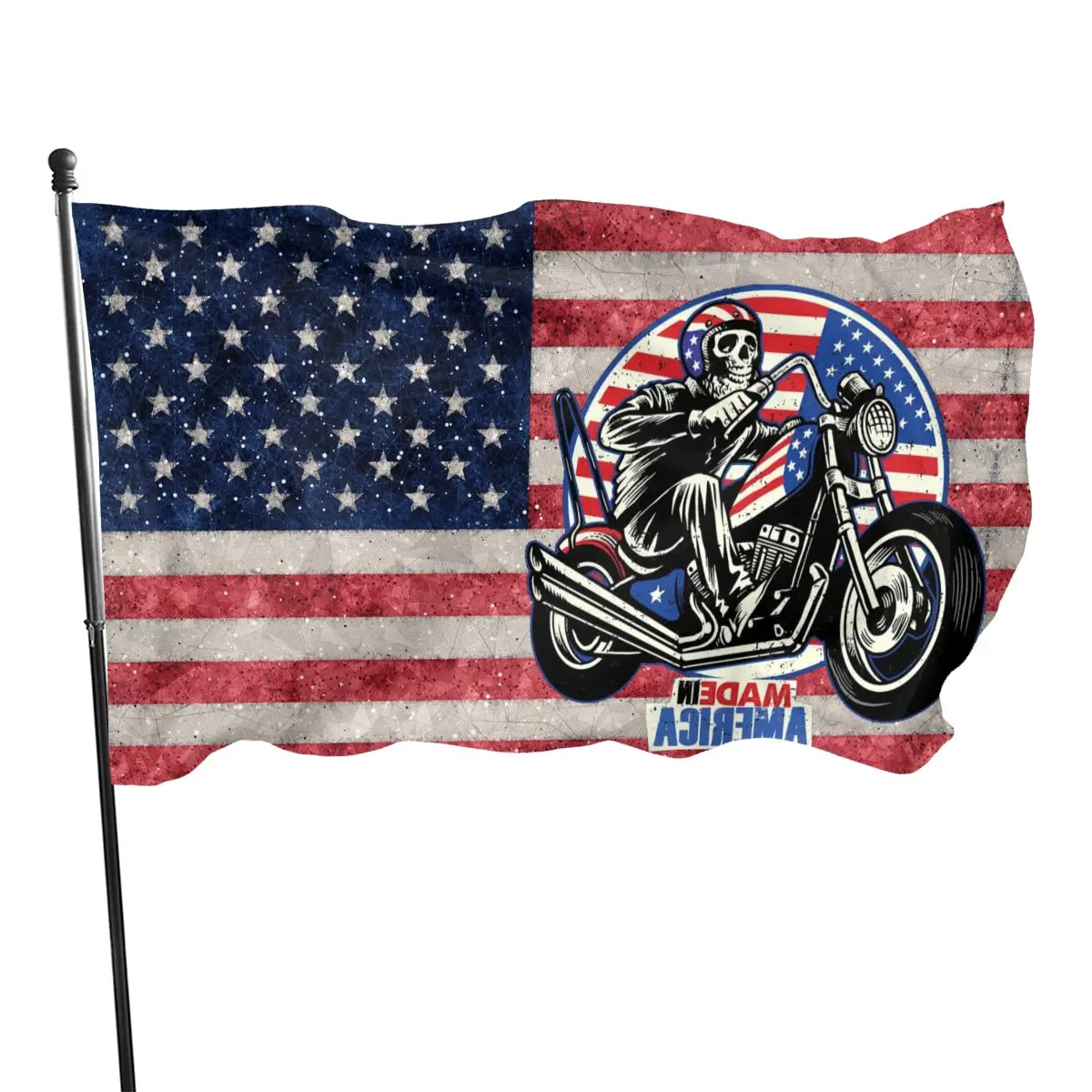 

90cmX150cm Retro Motorcycle American Rider Poster Home Decoration Flag