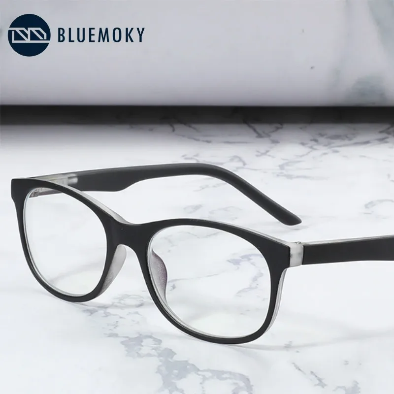 

BLUEMOKY Anti Blue Rays Computer Glasses Children Vintage Round Frame Gaming Eyeglasses Boy Girl Anti Eye Eyestrain Eyewear