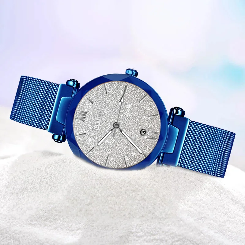 Недавно Для женщин кварцевые часы Звездное Круглый циферблат наручные с