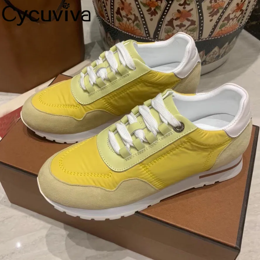 Женские дышащие кроссовки плоская подошва со шнуровкой с круглым носком для бега