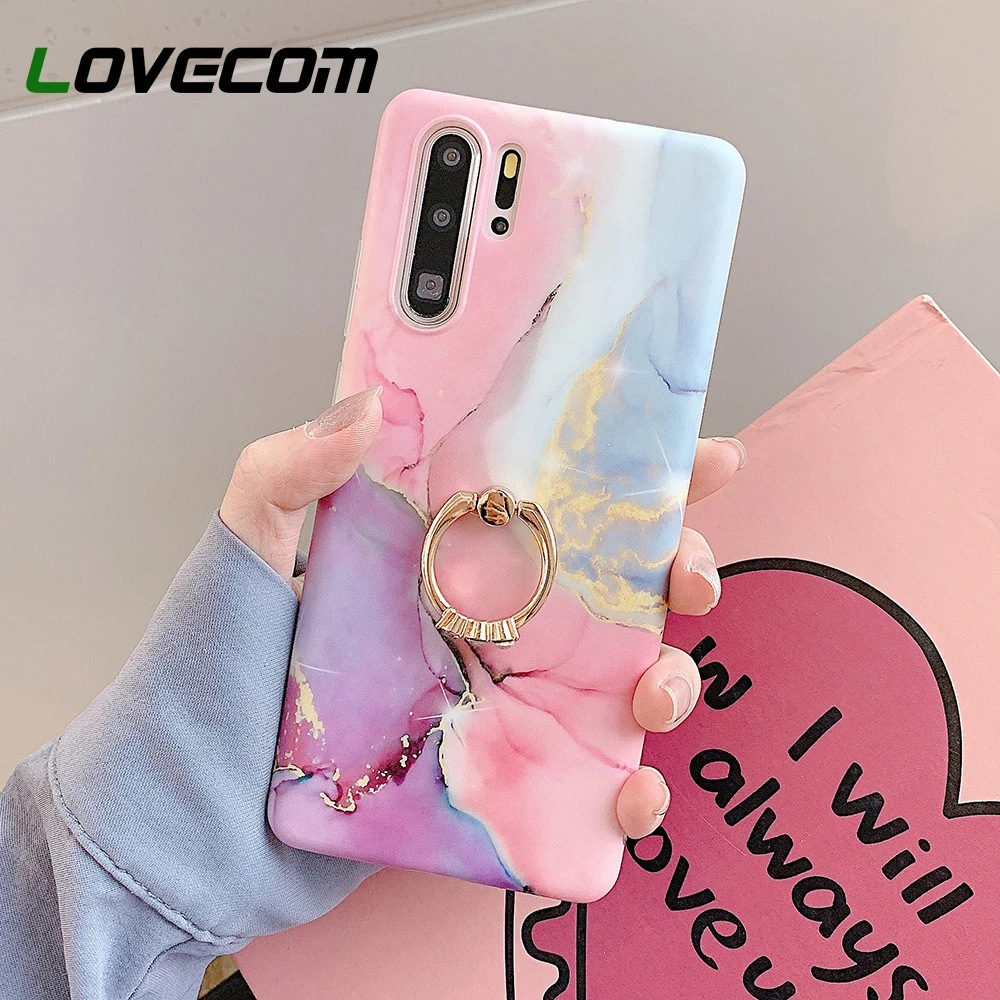 

Винтажный мраморный чехол для телефона с кольцом на палец для Samsung Galaxy S21, S20, S10, Note 20, Ultra, S8, S9 Plus, Note 8, Матовая Мягкая задняя крышка