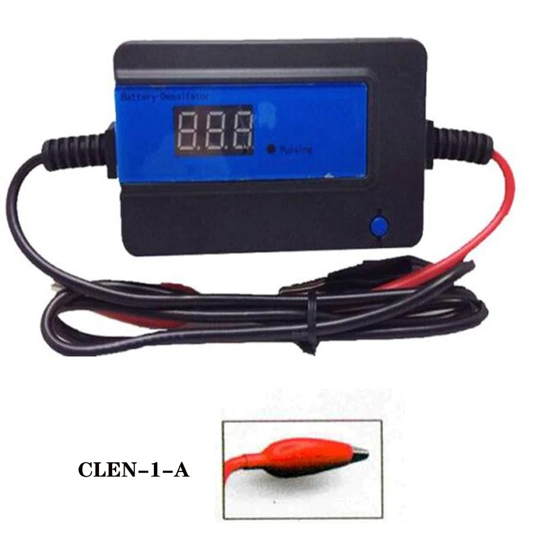 Свинцово кислотный синий Аккумуляторный десульфатор CLEN 2A 200AH (CLEN 1 A/ terminals :clip)|battery
