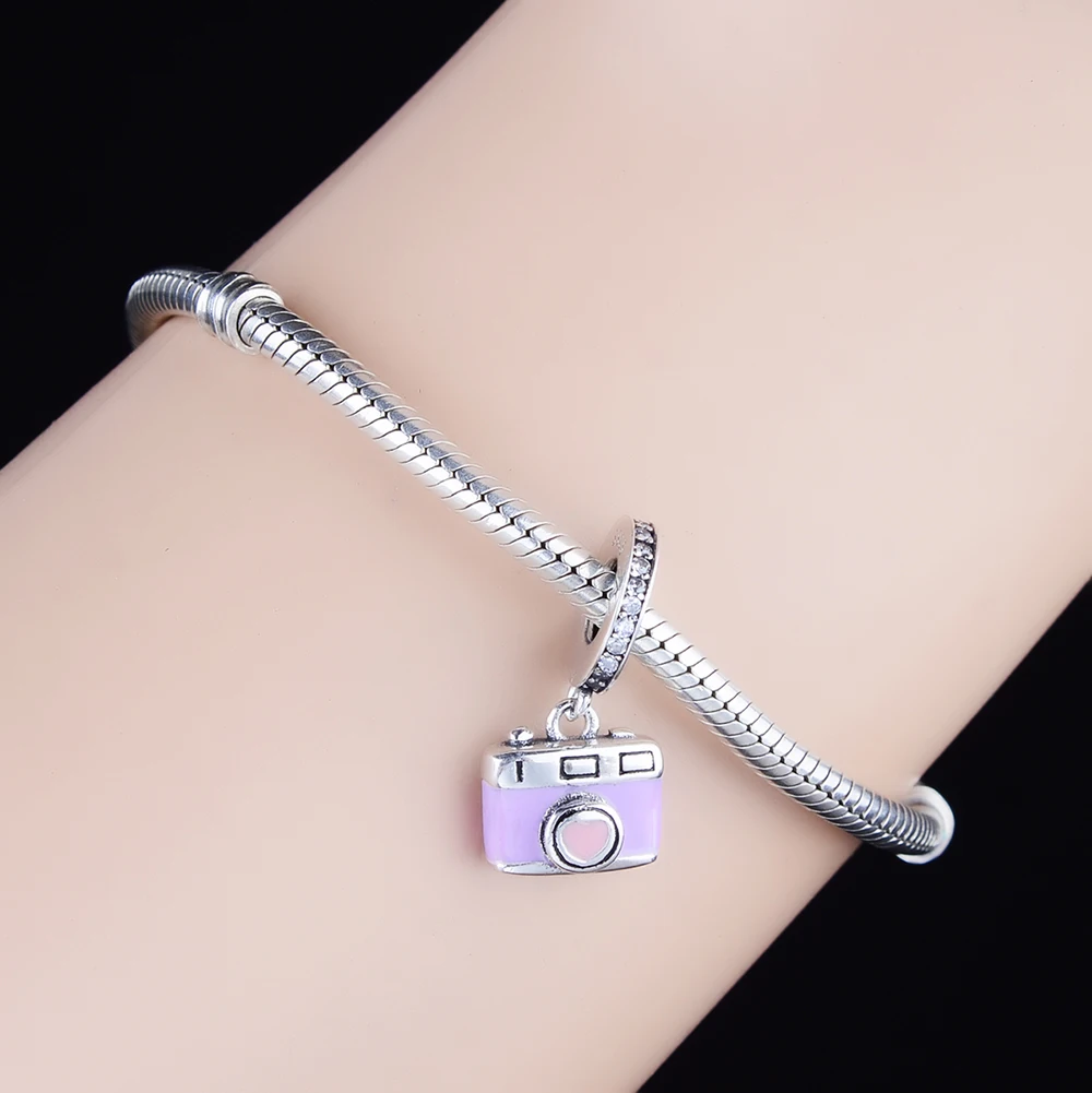 

Camera Metal Beads for Women European Charm Bracelet 925 Sterling Silver Enamel Fashion Charms Jewelry