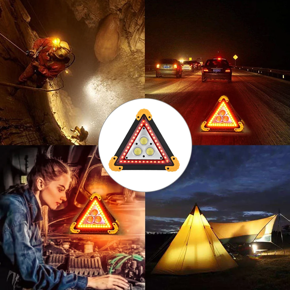 

LEDGLE 30W Emergency Light Adjustable LED Work Lights Rechargeable Outdoor Flood Lamp with 4 Lighting Modes Triangle Shape Lamps