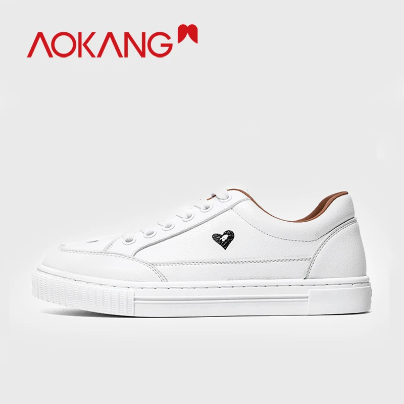 AOKANG kanglong/модные кроссовки женская обувь Новинка Вулканизированная на платформе