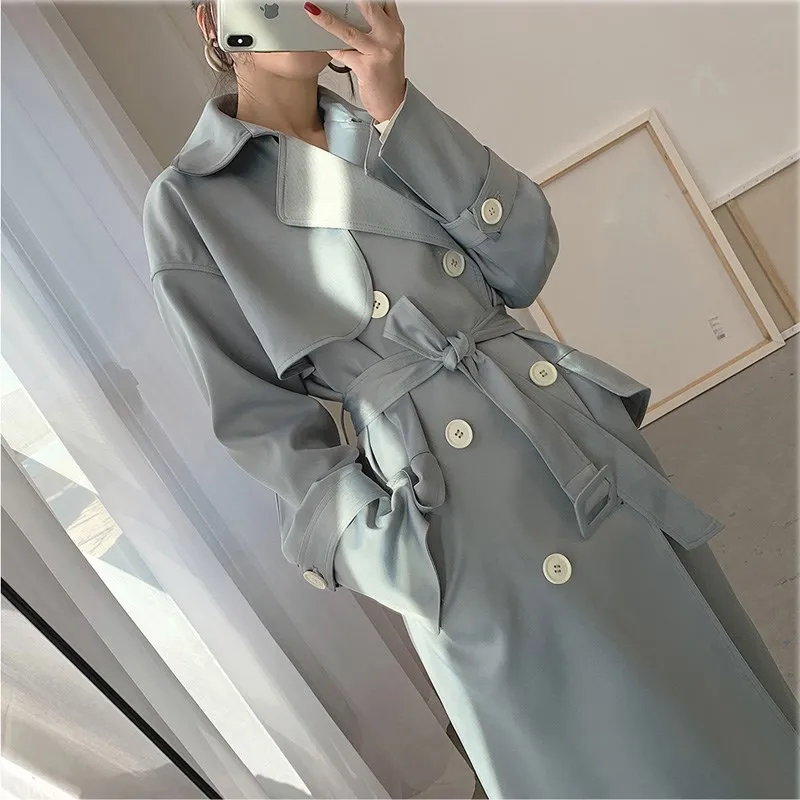 

Windbreaker Women's Mid-length 2021 Spring And Autumn New Loose Over-the-knee British Style Small Coat S-3XL