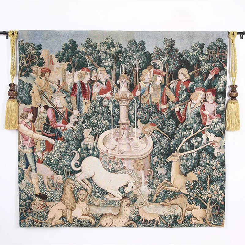 Декоративные гобелены Единорог Европейский Королевский гобелен средневековый