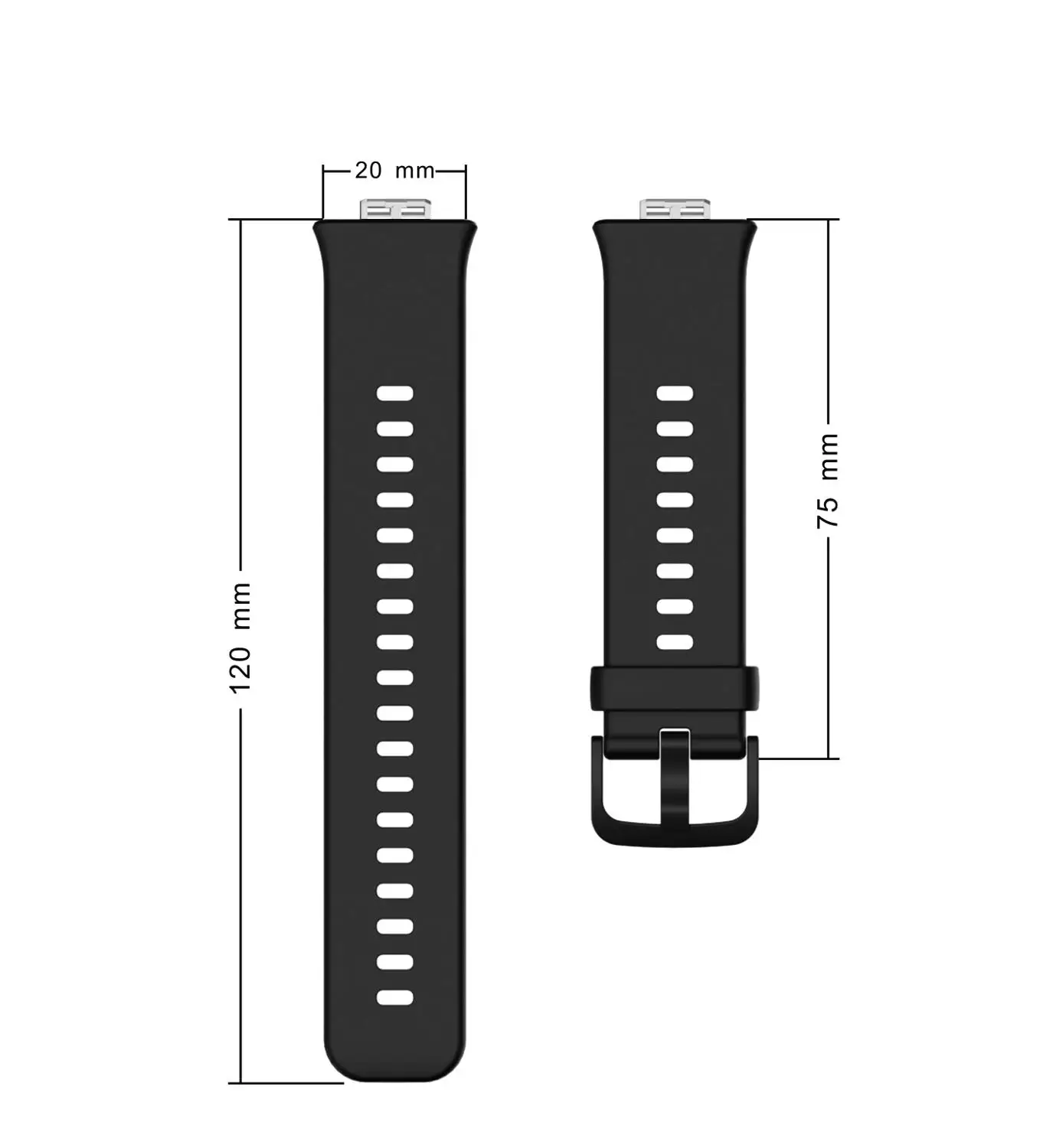 Ремешок силиконовый мягкий для наручных часов спортивный браслет Huawei Watch Fit 2020