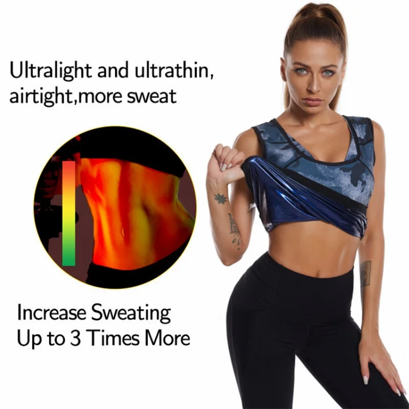 

Женский костюм-сауна для похудения и тренировки живота, тренировочная майка для фитнеса, тренажер для талии, полимерный жилет для улучшения...