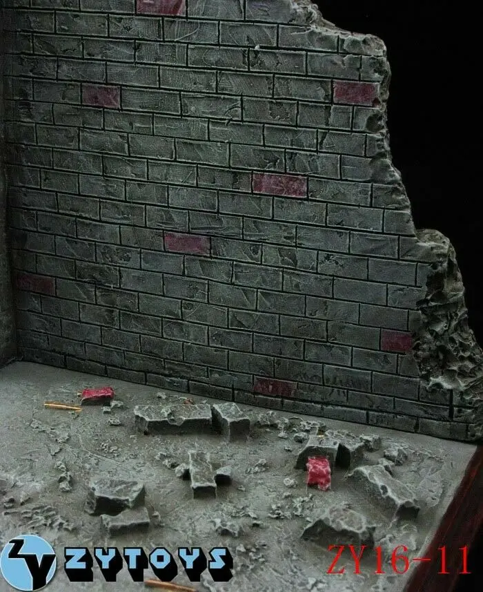 

In Stock 1/6 ZYTOYS ZY16-11 Brick Wall Corner Scene Accessory Fit 12'' Action Figure For Collection