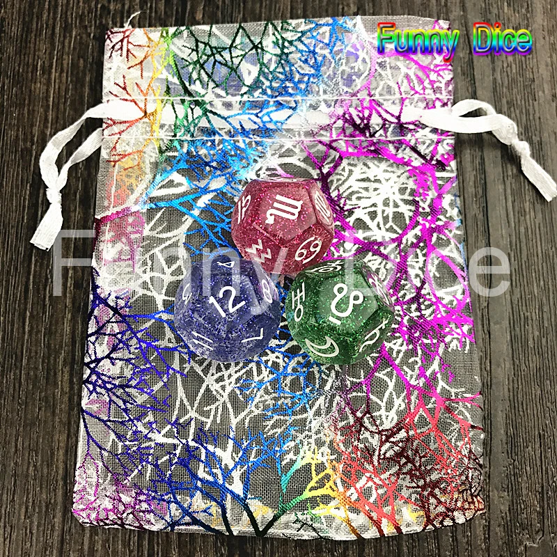 Новейший 3 шт/набор божественный кубик верх из качественного акрила 12 Сторон 6 цветов 22*22 мм с двенадцатью