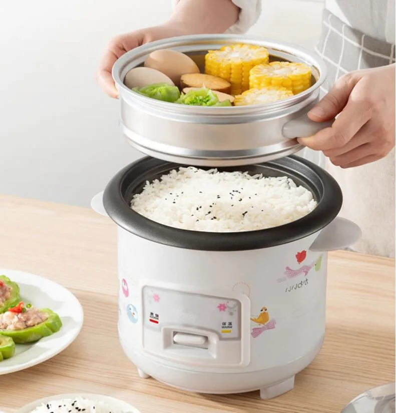 

220V 1.5L Electric Rice Cooker 2 Layers Mini Non-stick Multifunctional Cooking Pot Household Multi Cooker Only with 1 Inner Pot
