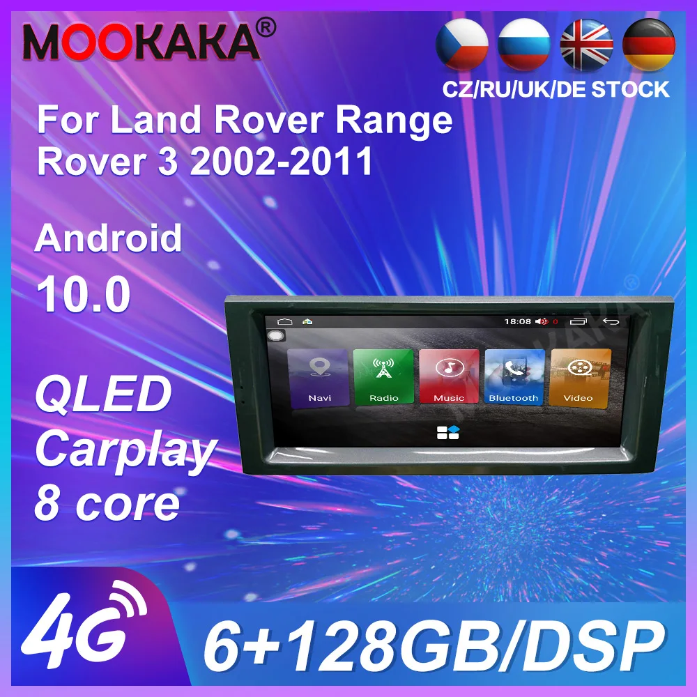 

Android 10 4+64GB IPS Screen PX6 DSP For Land Rover Range Rover 3 2002-2011 Car GPS Multimedia Player Head Unit Radio Navi Audio