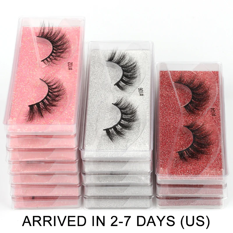

Wholesale Eyelashes 10/50/100/200 Pairs Faux 3D Mink Lashes Natural False Eyelashes Makeup Cilios Thick Mink Eyelashes In Bulk