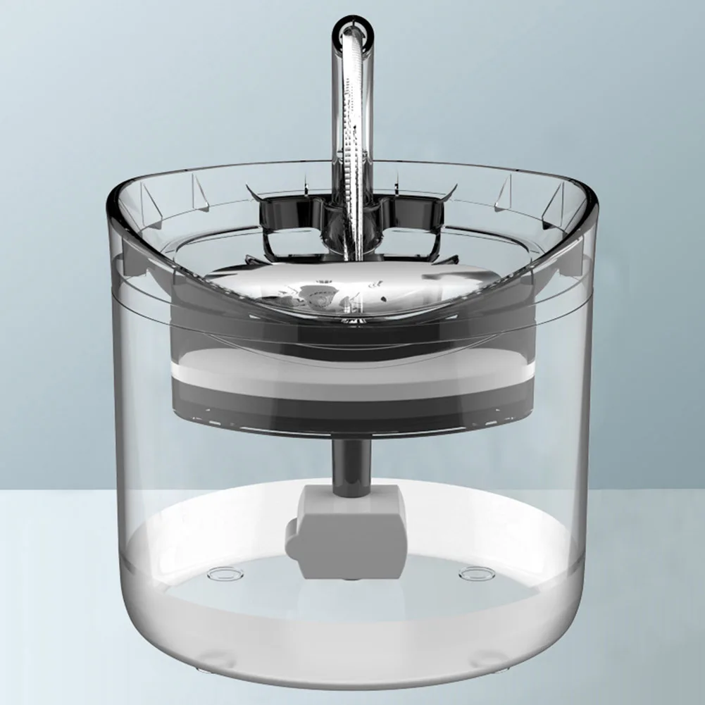 Прозрачная поилка для воды питьевой фонтанчик с краном кошек и котят