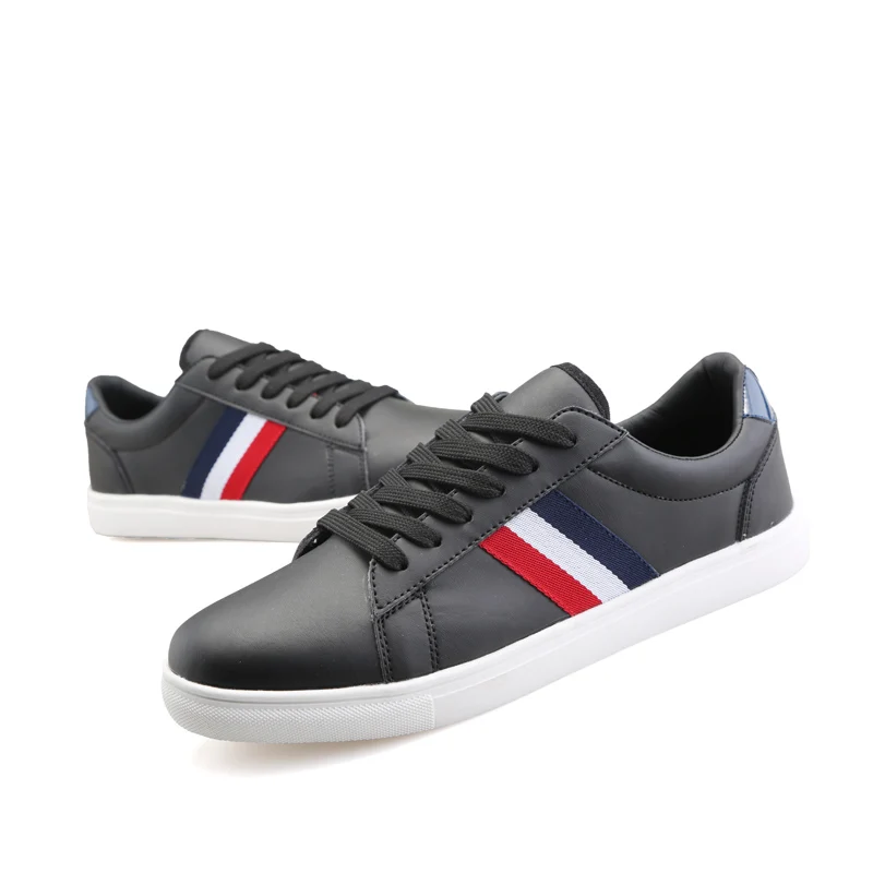 Кроссовки из ПУ кожи Вулканизированная подошва нескользящая модная спортивная