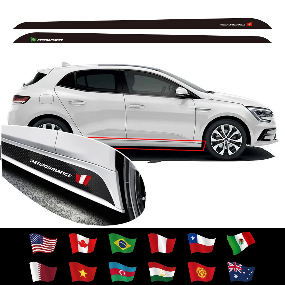 Наклейки на дверь автомобиля из углеродного волокна для RENAULT Koleos Megane Clio ARKANA