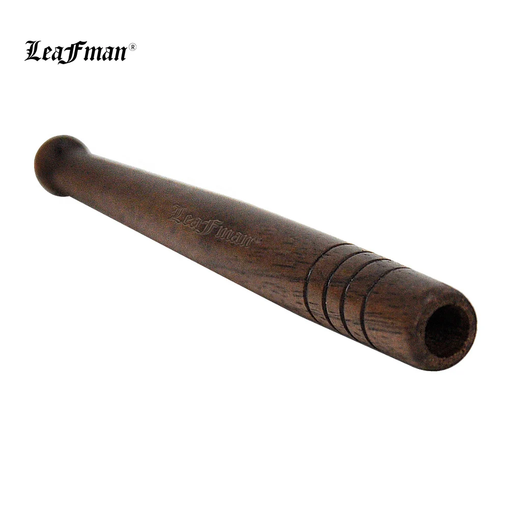 

LEAFMAN Walnut Wooden Tobacco One Hitter Pipe Bat 90MM Natural Handmade Wood Smoking Pipes Mini Hand Pipe