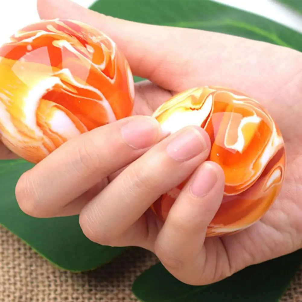 1 Pair Finger Exercise Ball Natural Stress Relief Resin Flexible Baoding Balls for Home Massage Daily Life | Красота и здоровье