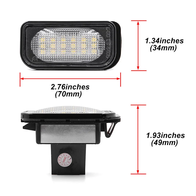 2x 18 SMD светодиодные лампы для номерного знака Mercedes Benz C Class W203 Sedan SL R230 CLK W209 C209 A209