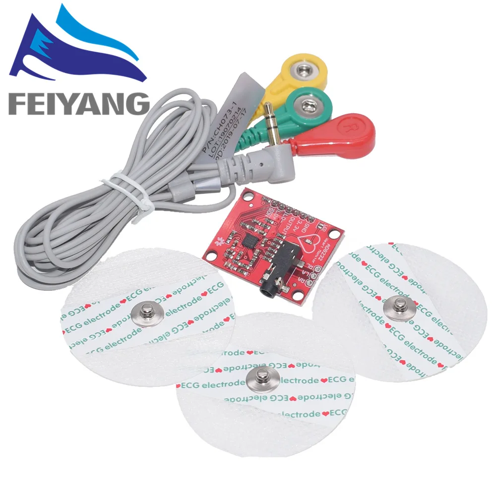 10 шт. модуль AD8232 Ecg AD8232 измерение показателей ЭКГ Пульс сердце ЭКГ мониторинг сенсор модуль комплект Diy
