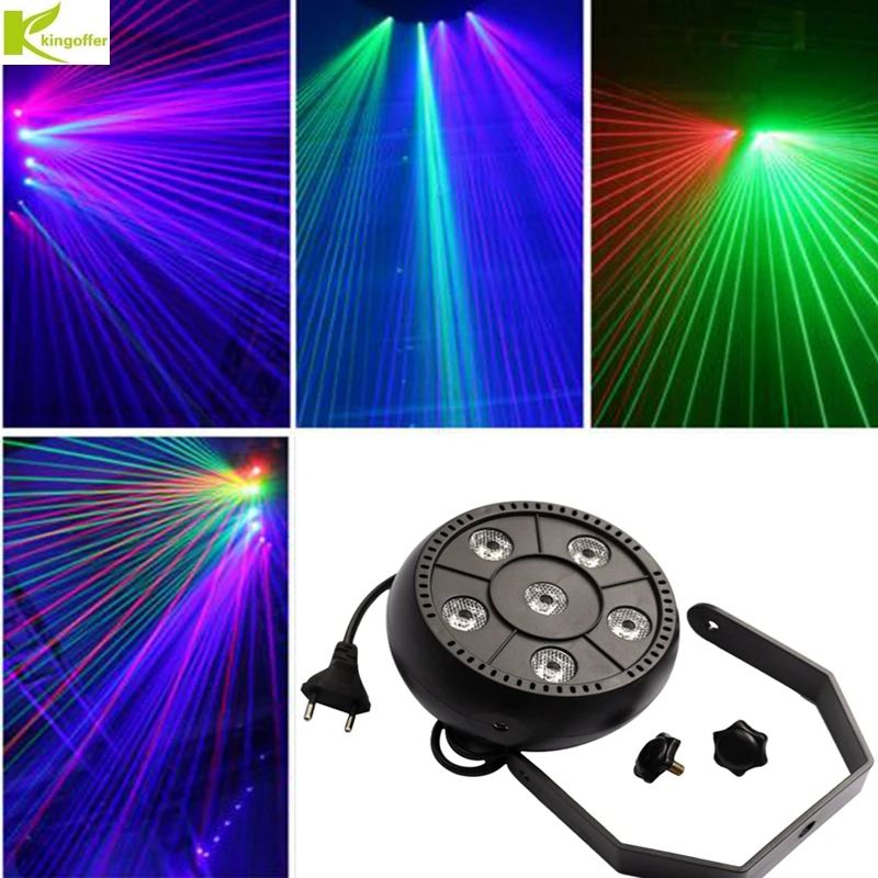 Портативный светодиодный сценический светильник 6 пар 3 в 1 9 Вт|party laser|laser light djlight dj