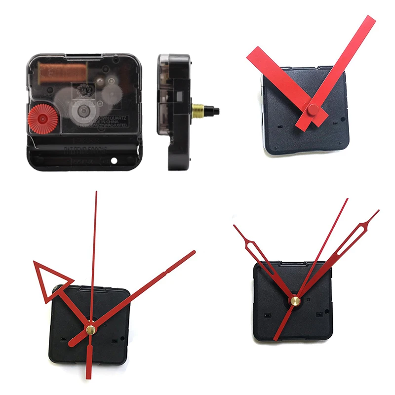 Часы кварцевые с креативным часовым механизмом бесшумные красными стрелками 12888